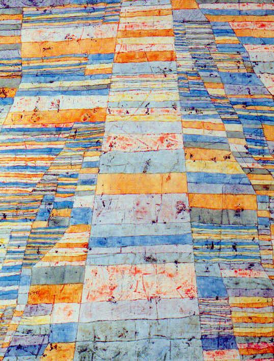 Paul Klee, Strade principali e secondarie, olio su tela, 1929